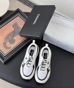 Chanel 25K Classic Color Blocked Panda Sports And Leisure ShoesVersatile White Shoe Style Match 3ptdjm2f