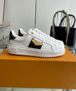 Louis Vuitton X Takashi Murakami Collaboration Time Out Cherry Blossom Series Casual White Shoe etebl8g6