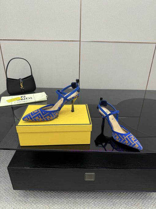 FENDI's Latest Popular Double Belt FF Decorative Jacquard FabricJacquard Fabric On The Upper Of r9c75n98 - Image 6