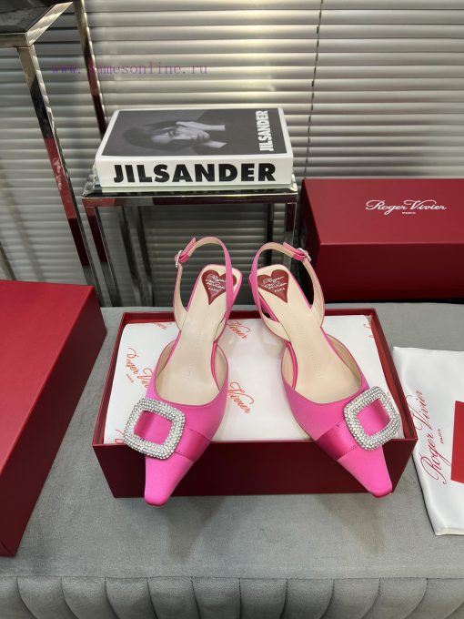 Top TierRV Pointed Rhinestone Silk Single ShoeAll The Craftsmanship Is Used To Create A Perfect ti73j60c - Image 2