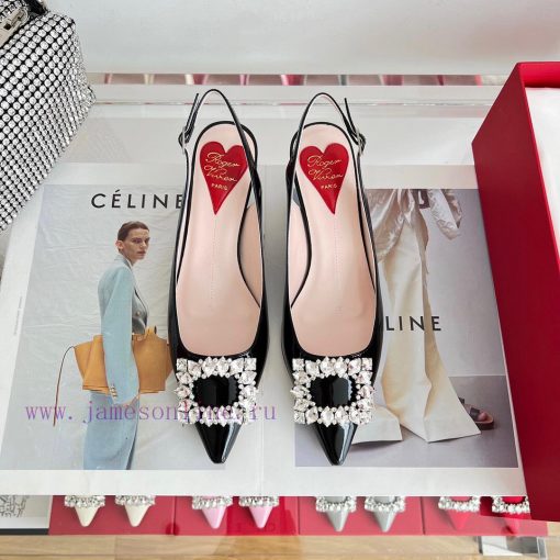 ️𝑹𝒐𝒈𝒆𝒓𝑽𝒊𝒗 * 𝒆𝒓 New Virgule Diamond Buckle Comma Heel With High Heels | Top Purchasing Level-Bla qo3p0whj - Image 5