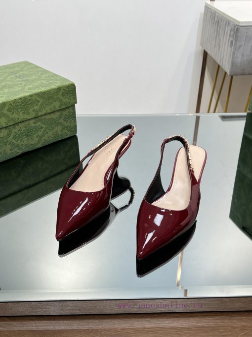 2024 Gucci New GUcc Letter Buckle L O G O Chain High-heeled Sandals Cat Heels ️️️Top Level Welc 05cnar89 - Image 8