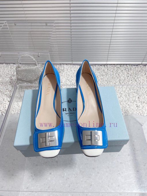 High Quality Prada Prada 23 Autumn New Style Square Buckle Temperament Coarse Follow-up ShoesCo j6qzlsvn