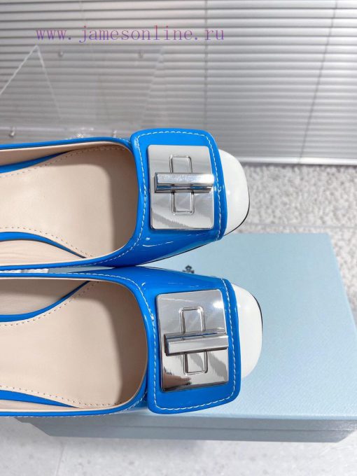 High Quality Prada Prada 23 Autumn New Style Square Buckle Temperament Coarse Follow-up ShoesCo j6qzlsvn - Image 9