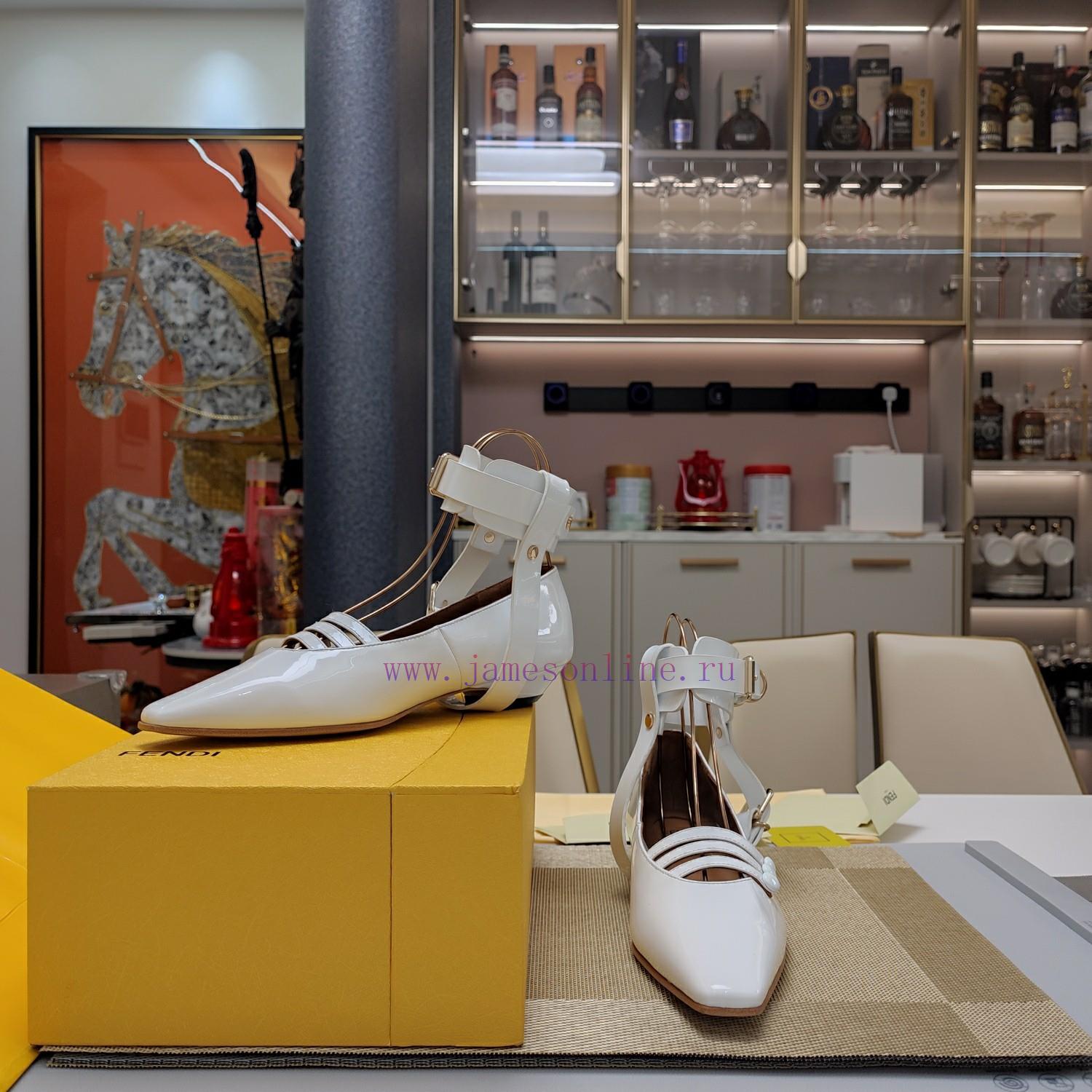 Metal Buckle Wrapped Foot Tight Shoe SeriesFendi Top Edition 2024 Official VIP Limited Edition c9rec2gm - Image 4
