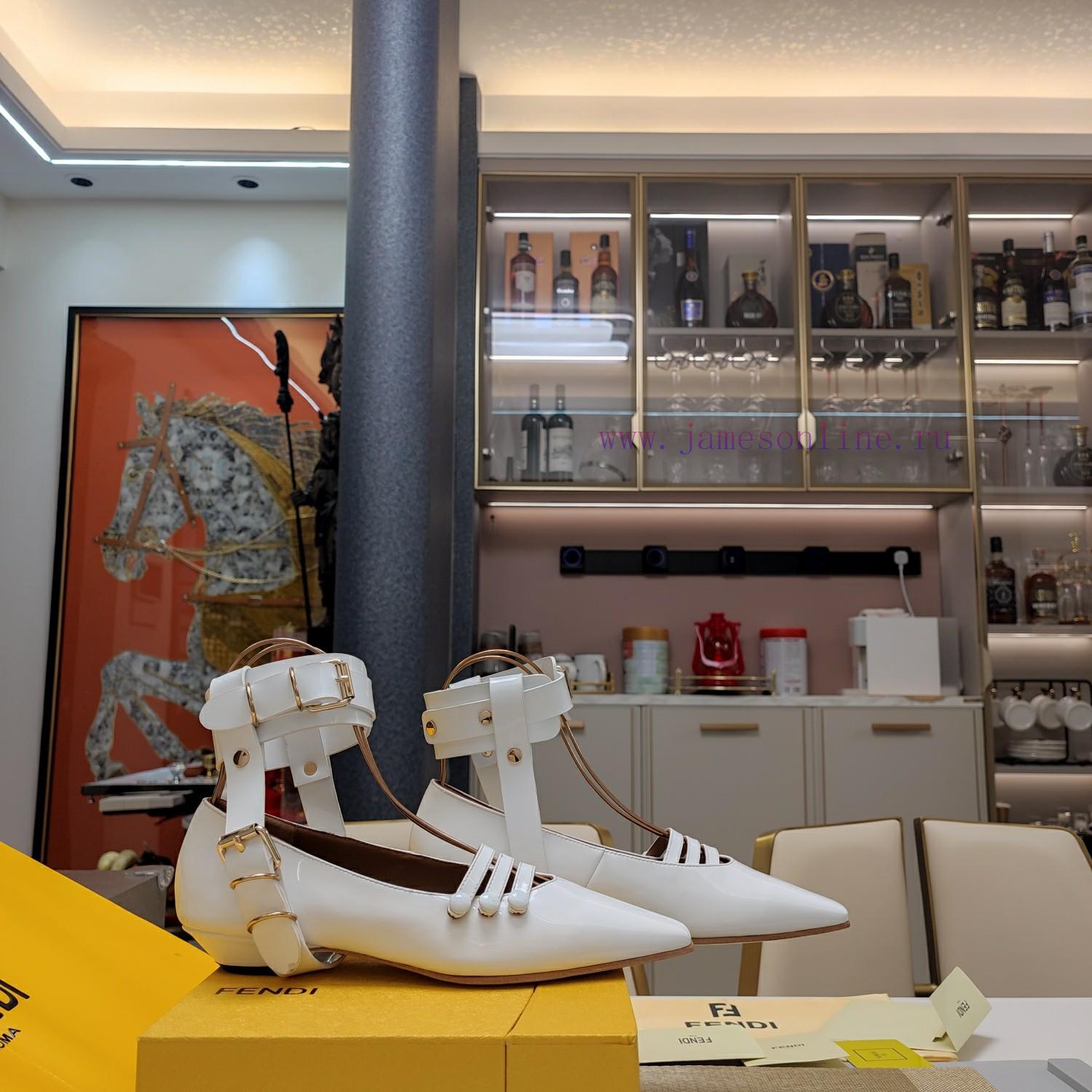 Metal Buckle Wrapped Foot Tight Shoe SeriesFendi Top Edition 2024 Official VIP Limited Edition c9rec2gm - Image 5