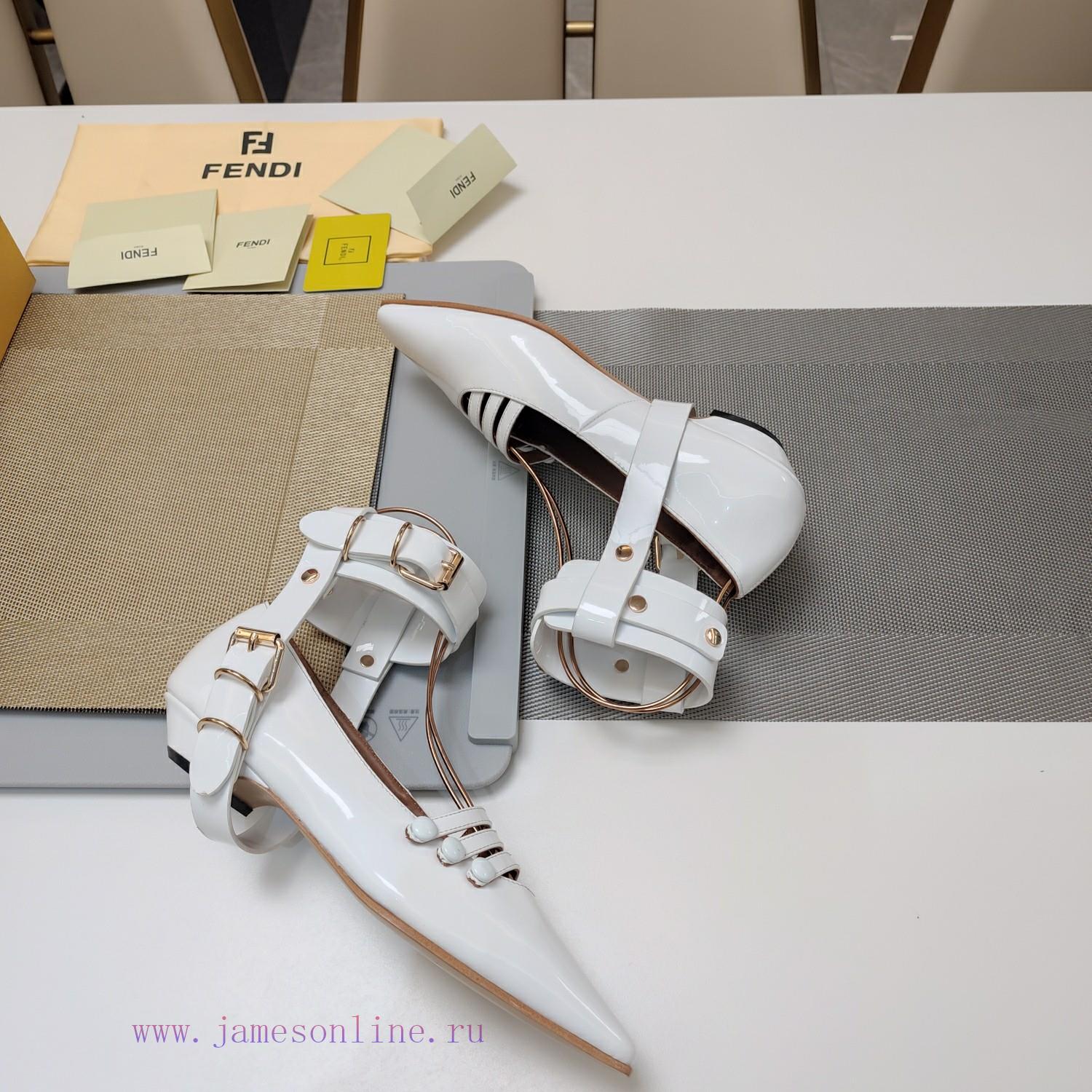 Metal Buckle Wrapped Foot Tight Shoe SeriesFendi Top Edition 2024 Official VIP Limited Edition c9rec2gm - Image 7