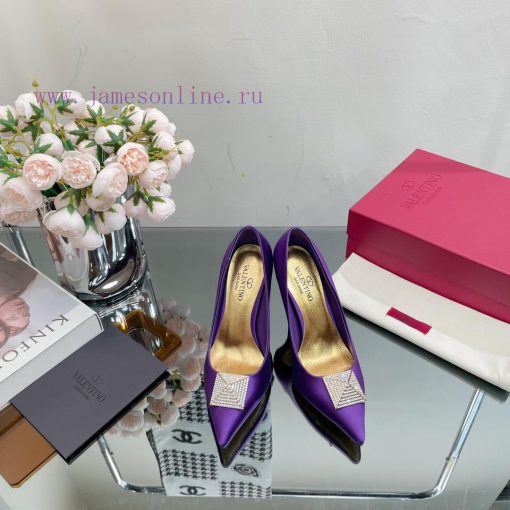Valentino 2023 Spring/Summer New Silk High Heels Single Shoes————————————The Upgraded And Smoot 3iuz42mi