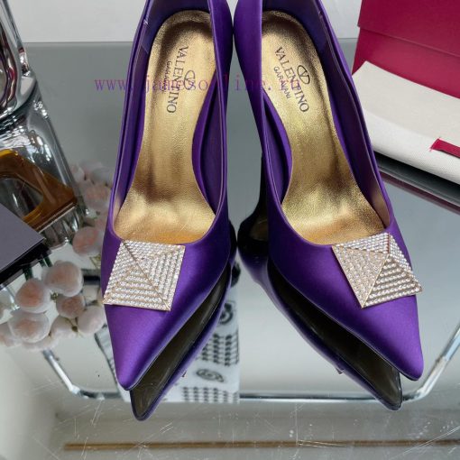 Valentino 2023 Spring/Summer New Silk High Heels Single Shoes————————————The Upgraded And Smoot 3iuz42mi - Image 3