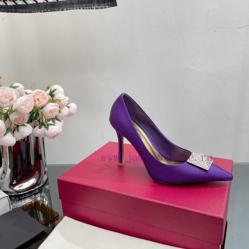 Valentino 2023 Spring/Summer New Silk High Heels Single Shoes————————————The Upgraded And Smoot 3iuz42mi - Image 9