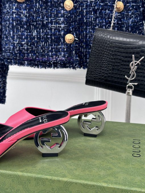 Gucci24S Spring/Summer New Product: Double G Heel Slippers Made Of Imported Small Leather Inner hugvj4ha - Image 7
