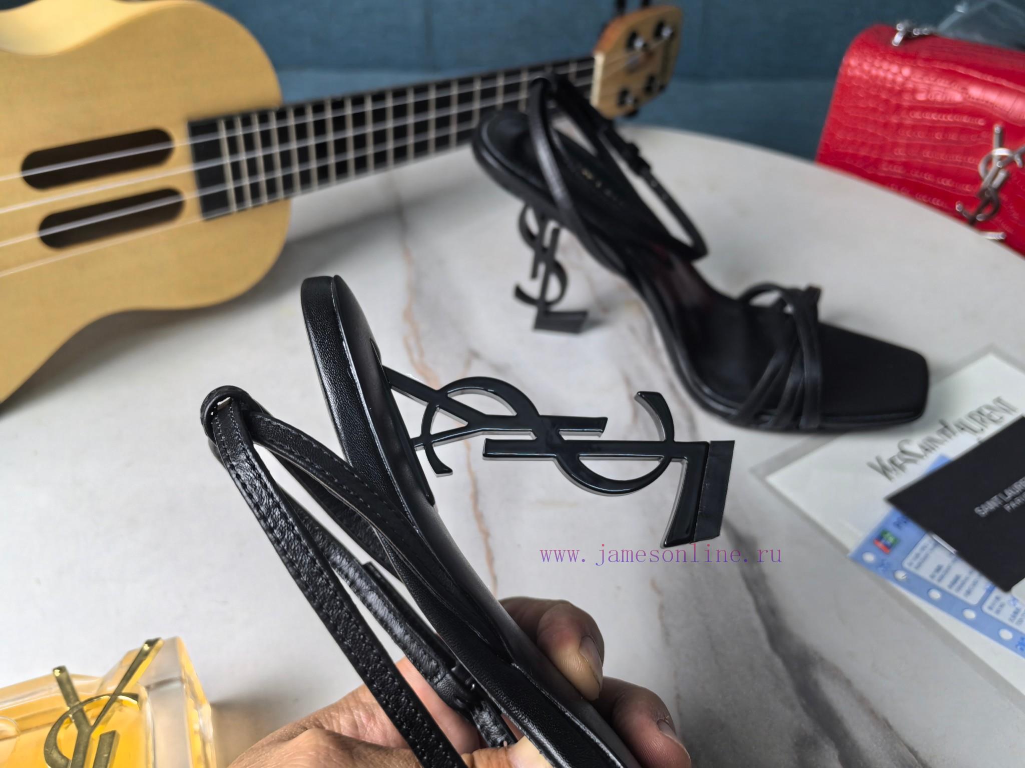 Mi 2024 Early Spring New CollectionThe Top Saint Laurent YSL Logo And High-heeled Sandals Are S rtjiombl - Image 9