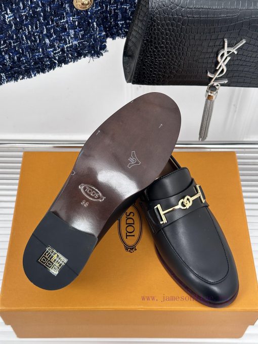 Tods Classic Coarse Heel Horseneck BuckleloaferSignature T-shaped Buckle Simple And ExquisiteTh dyc559a1 - Image 10