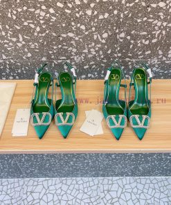 Valentino VLogo Series Shoes The Latest Rhinestone Buckle Series The Most Detailed And Perfect 15s165so