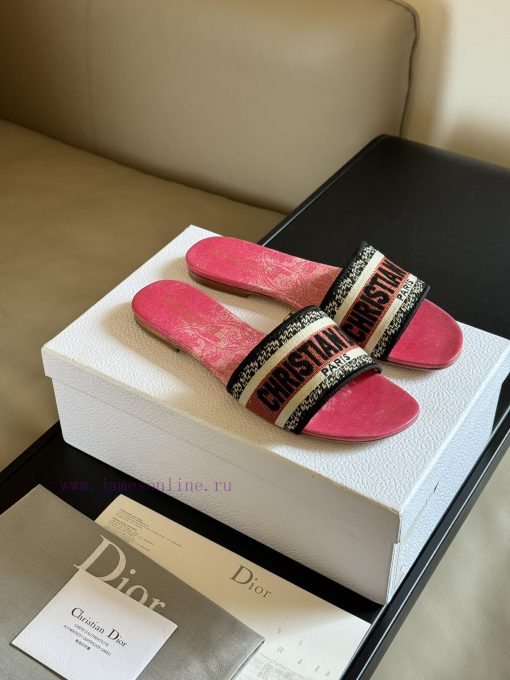 Dior Ss24 New Arrival～CDior Classic Embroidered Slippers In Classic Colors+24 New ColorsExquisi lnk7mr75