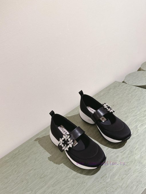 | ²⁰²4 𝐬𝐬  🤍🤎 𝐑𝐨𝐠𝐞𝐫𝐕𝐢𝐯𝐢𝐞𝐫 Roger Vevia Viv 'Run Diamond Buckle Fabric Sneakers For Daily Leisure s1zyd7uo - Image 8
