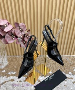 Top YSL - Saint Laurent Paris Runway Updates With Pointed Cross Strap Heel Design That Looks Ve 9bfth5zw