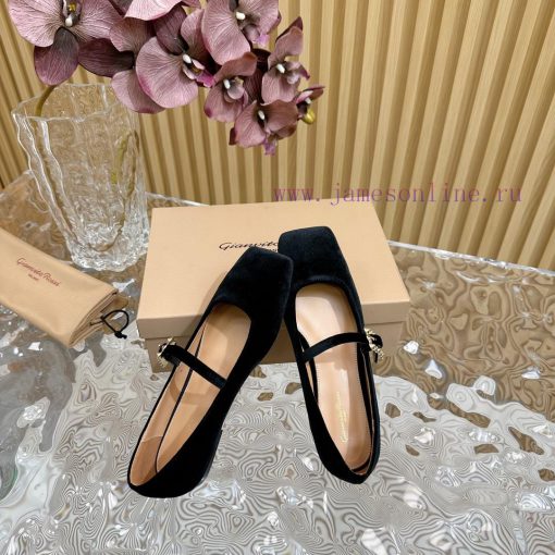 Gianvit Ross 2024 Early Spring Synchronized New Mary Jane Velvet Single Shoe Is A Delicate Yet 5etuloa5 - Image 6