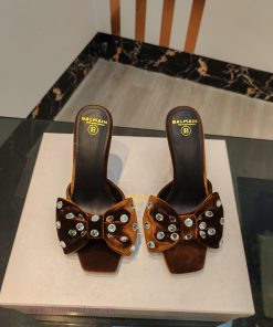 Out 𝘽𝙖𝙡 * 𝙖𝙞𝙣 Balman 2024 Spring/Summer Fashion Show Original Korean Velvet Diamond High Heel S wi31skdo