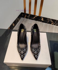 Out 𝘽𝙖𝙡 * 𝙖𝙞𝙣 Balmain 2024 Spring/Summer Fashion Show Original Water Diamond High Heels Single im2b6hq5