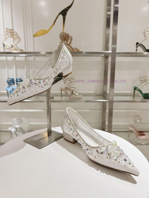 Top Flat Sole Single ShoeR ᴇɴᴇ C ᴀᴏᴠɪʟʟᴀ | 2024s 𝐒 Heavy Industry RC Crystal Gemstone Silk Heel yujtp76j - Image 5
