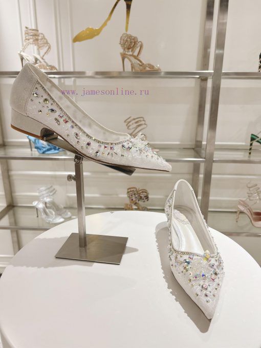 Top Flat Sole Single ShoeR ᴇɴᴇ C ᴀᴏᴠɪʟʟᴀ | 2024s 𝐒 Heavy Industry RC Crystal Gemstone Silk Heel yujtp76j - Image 6