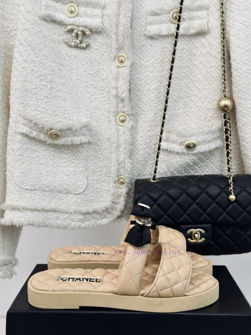 Chanel | Chanel 24c New Product LinggeThick Soled Bow Double C SlippersA Must-have Cool Mop Ser pii05gf0 - Image 2