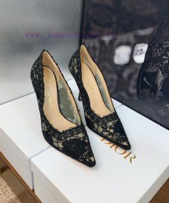 J'ADIOR Dior 2024 Spring/Summer New Women's Shoes CD Roses Full Body Jacquard Embroidery Letter b59j2jba
