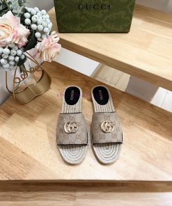 GUCCI 24ss Early Autumn Women GG Gucci Pattern Decoration Garden Head Gucci Slippers 🩴 Grass Wo 0pbbzpsu