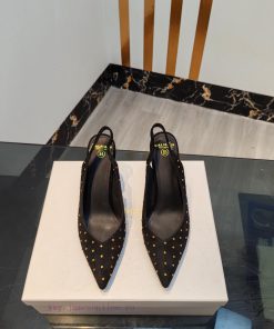 Step 3 𝘽𝙖𝙡 * 𝙖𝙞𝙣 Balmain 2024 Spring/Summer Fashion Show Original Metal Buckle High Heel Slippe 317dp1y7