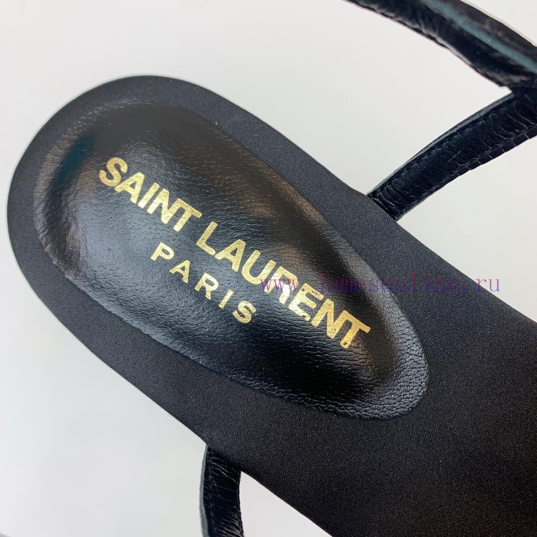 Saint Laurent Silk Diamond Buckle Flat Sandals Have A Unique And Eye-catching Design Including cshh4ilb - Image 10