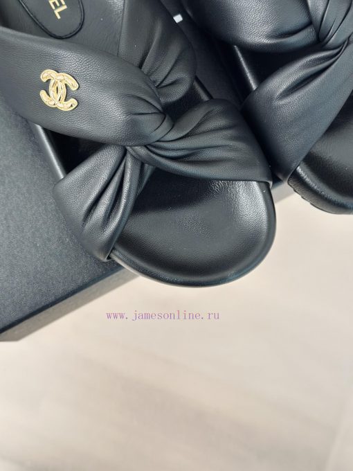 Chanel | Chanel 24C New ProductBig Double C Cross Bread Flat SlippersThe Shoe Upper Is Made Of sx78pttd - Image 8