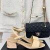 Chanel | Chanel 24C New ProductCoarse Heeled SandalsThe Shoe Upper Is Made Of Imported Lambskin tdyofev0