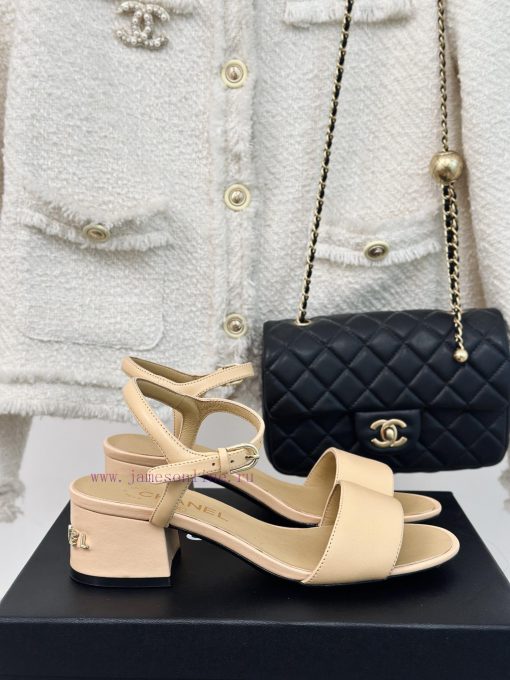 Chanel | Chanel 24C New ProductCoarse Heeled SandalsThe Shoe Upper Is Made Of Imported Lambskin tdyofev0 - Image 2