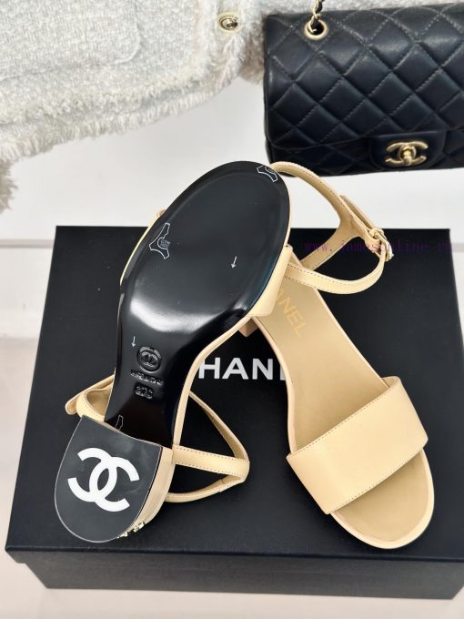 Chanel | Chanel 24C New ProductCoarse Heeled SandalsThe Shoe Upper Is Made Of Imported Lambskin tdyofev0 - Image 10