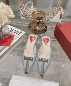 𝐑𝐨𝐠𝐞𝐫𝐕𝐢𝐯𝐢 * 24 Early Spring New Cat Heel Shoes Virgule Diamond Buckle High Heel Rear Loop With nbuf6e1p
