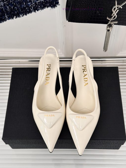 PRADA/PRADA Classic Spring/SummerTriangle Logo Sandals Single Shoe SeriesThe Simple Design Is P xqep3su4 - Image 5