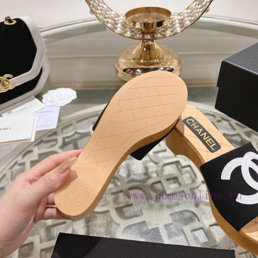 Chan... L Ss24 New Arrival~Chanel Classic Wedge Heel Thick Soled Slippers Classic ColorAuthenti onwrefir - Image 10