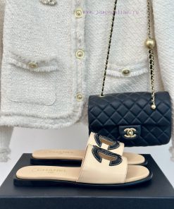 Chanel | Chanel 24P Spring/Summer New ProductsHollow Out Double C Lazy SlippersSimple And Atmos 00zhucze