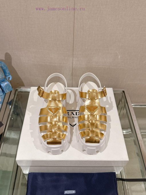 -24Fw Spring/Summer New Prada Rubber Roman Monolith Thick Bottom SandalsThis Sandal Reinterpret ja9hrtaw - Image 2