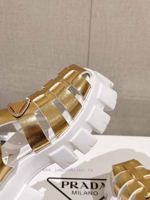 -24Fw Spring/Summer New Prada Rubber Roman Monolith Thick Bottom SandalsThis Sandal Reinterpret ja9hrtaw - Image 7