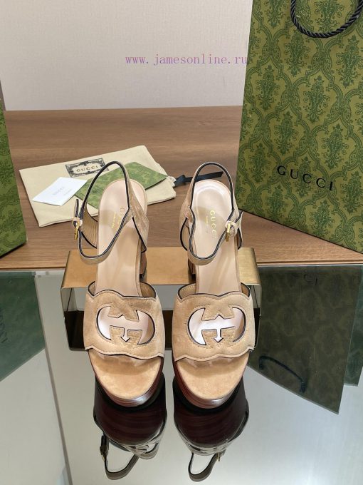 The Latest Color Scheme For The Large Double G Hollowed Out Water Platform SandalsGucci/Gucci 2 00pe3173 - Image 7