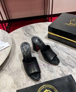 Coarse Heeled Slippers 🦋 ꫛꫀw.︎ ️This Sandal Features A Square Angled 85mm Heel And A Clean Slim wjrnvh23