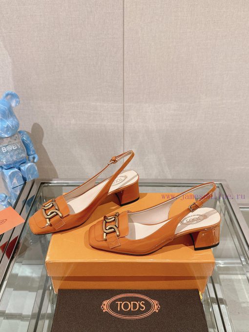 -24Ss Summer New TOD * Metal Buckle Thick Heel Back Air SandalsThis Design Has A Touch Of Retro 58goxg2u - Image 5