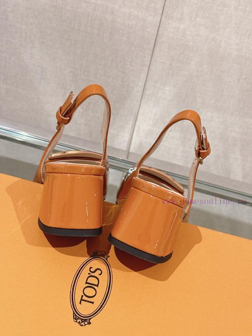 -24Ss Summer New TOD * Metal Buckle Thick Heel Back Air SandalsThis Design Has A Touch Of Retro 58goxg2u - Image 8