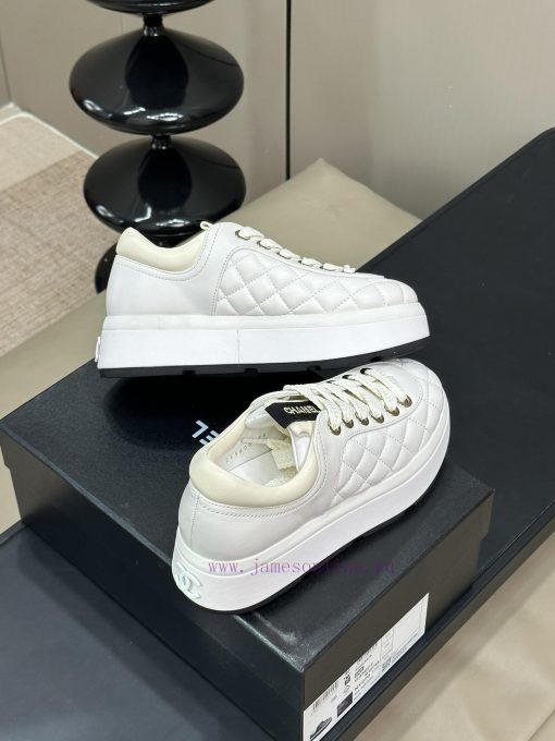Top Qualitychane…l Ss24 New Arrival～Chanel 24 Spring/summer Diamond Grid Thick Soled ShoesIt Lo 8xkdt49p - Image 4