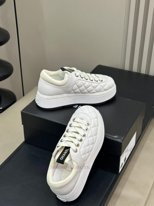 Top Qualitychane…l Ss24 New Arrival～Chanel 24 Spring/summer Diamond Grid Thick Soled ShoesIt Lo 8xkdt49p - Image 6