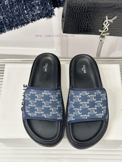 Celine | Celine 24ss Spring/Summer New ProductsVelcro Lazy SlippersGo MaterialThe Fabric Is Mad f6z94yth - Image 5