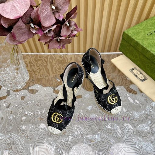 GUCCI Gucci Wedge And Fisherman Sandals With Double G-button Leather Surface/series Products Wi 98qr5fni - Image 6