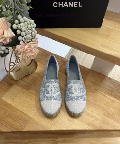 CHANEL 24ss New Double C Color Blocked Beads With Cotton Twill Soft Hemp Fisherman's Shoes ️Ori 5291trsk